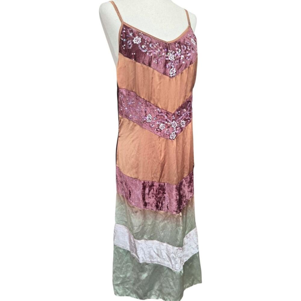Vintage angie patchwork velvet maxi